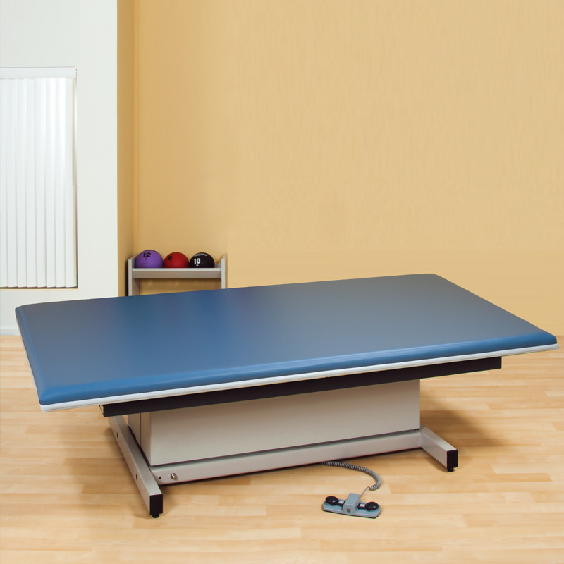 Hi-Lo Mat Platform 6′ Wide Electric Height Upholstered Top